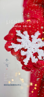 小雪地产海报展架画面