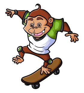 职业滑冰运动员玩滑板