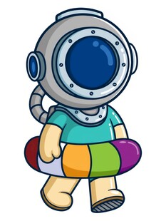 中环形球准备游泳潜水员