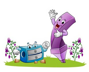 中卷笔刀荧光笔