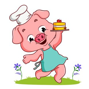 猪厨师蛋糕