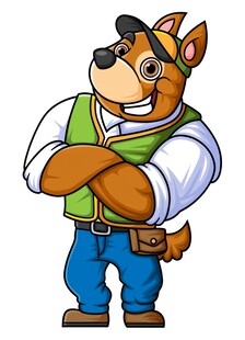 作机械师工作大型犬