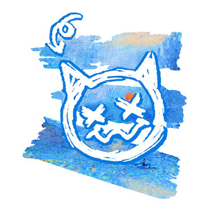 卡通涂鸦蓝熊印花图案设计