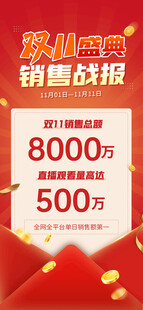 双十一销售战报