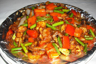 铁板鸡丁 
