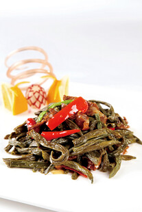 干豆角炒鸡胗