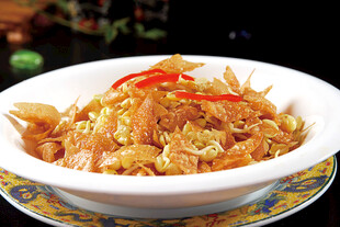 豆芽炒烙馍