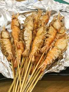 烤虾串