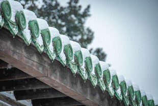 透亮的冬季北京雪景