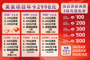 理发店美发造型活动宣传海报展板