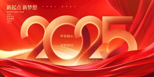 2025蛇年联欢会年会展板