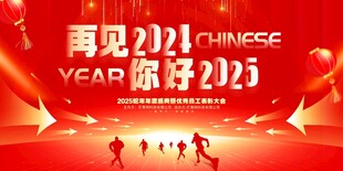  2025蛇年联欢会年会展板