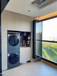 室内设计全屋定制阳台洗衣机柜