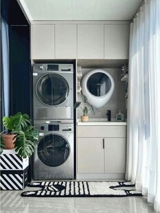 室内设计全屋定制阳台洗衣机柜