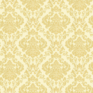 欧式经典大马士革图案植绒壁纸