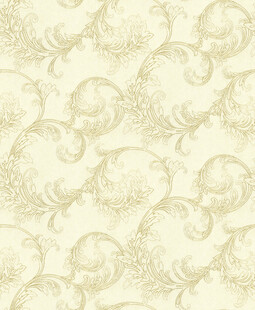 欧式经典卷草花洒金效果壁纸图案