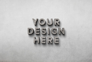 深灰色3D立体PSD艺术字效果