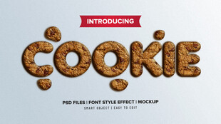 饼干效果艺术字效果