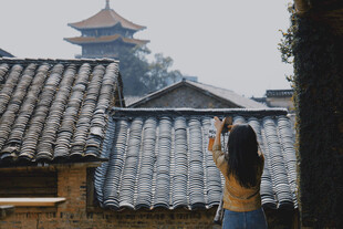 景德镇 屋顶 背影 古建筑