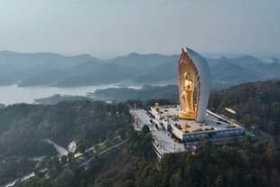 九江 东林寺大佛 航拍