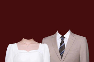 传统结婚证件照