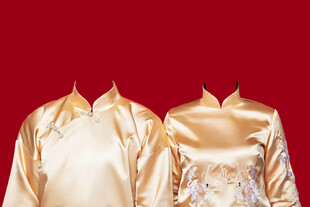 传统结婚证件照