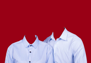 蓝色结婚证件照