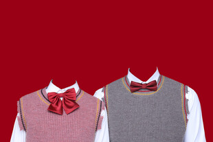 蝴蝶结结婚证件照