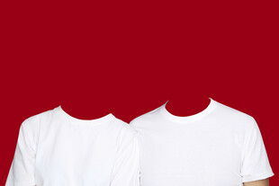 白色T恤结婚证件照