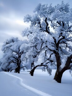 积雪的树林