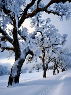积雪的树林