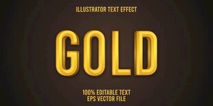 黄金字EPS字体样机