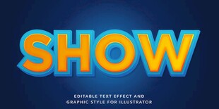 3D立体可编辑字体样机