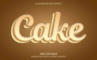 蛋糕风格EPS字体样机