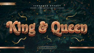 3D立体可编辑字体样机