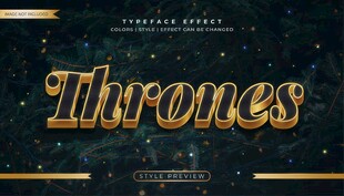 黑色金边字EPS字体样机