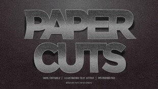 纸片风格EPS字体样机