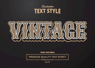 复古风EPS字体样机