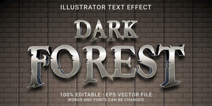 暗黑森林风格EPS字体样机