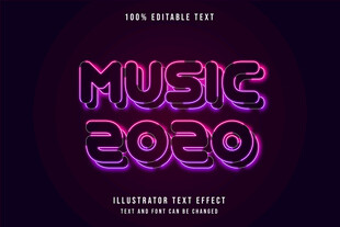 音乐节夜店风格EPS字体样机