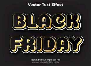 黑色星期五EPS字体样机