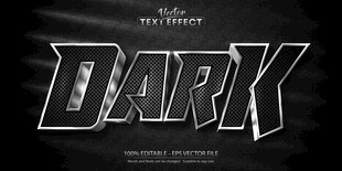 暗黑色EPS字体样机