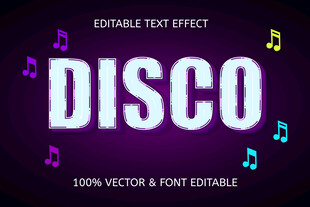 迪斯科风格EPS字体样机
