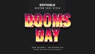 世界末日风格EPS字体样机