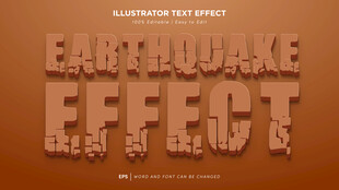 粉碎岩石砖块EPS字体样机