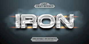 银色鎏金字EPS字体样机