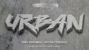 潮流大理石风格EPS字体样机