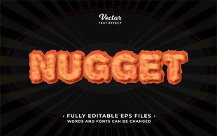 披萨效果EPS字体样机