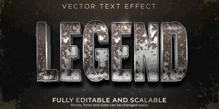 斑驳的金属字EPS字体样机