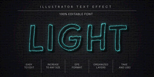 闪电风格EPS字体样机